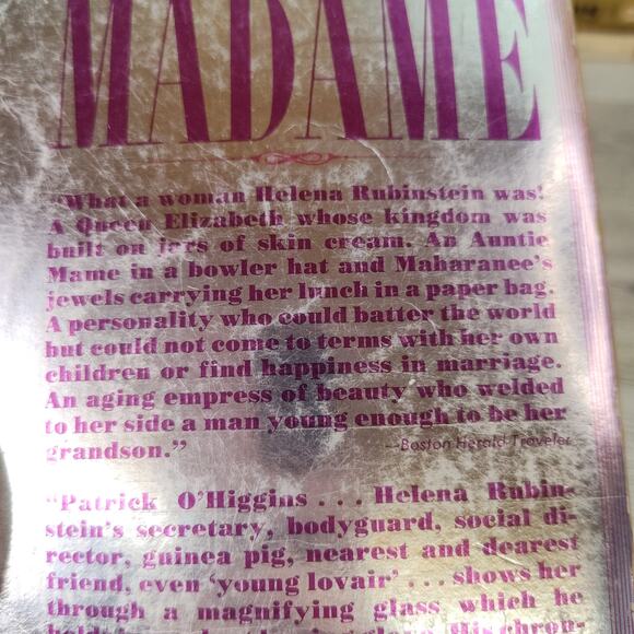 MADAME Patrick O'Higgins Biography of Helena Rubinstein 1972 First Dell Printing - Picture 8 of 14